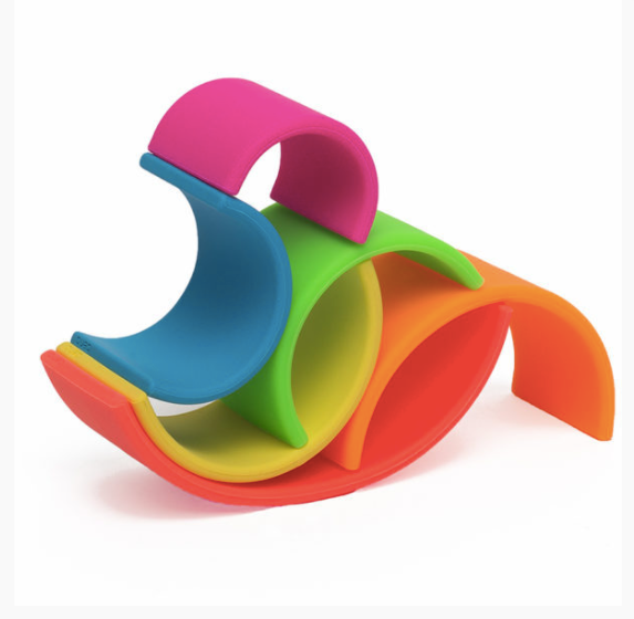 Dena Toys 6pc Neon Rainbow Stacking Toy