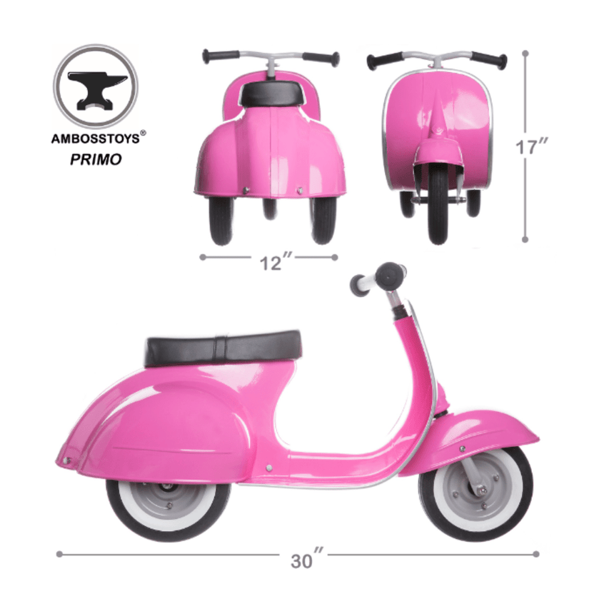 Ambosstoys Primo Classic Pink Ride-On  (Leather Seat)