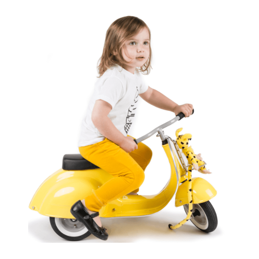 Ambosstoys Primo Classic Yellow Ride-On  (Leather Seat)