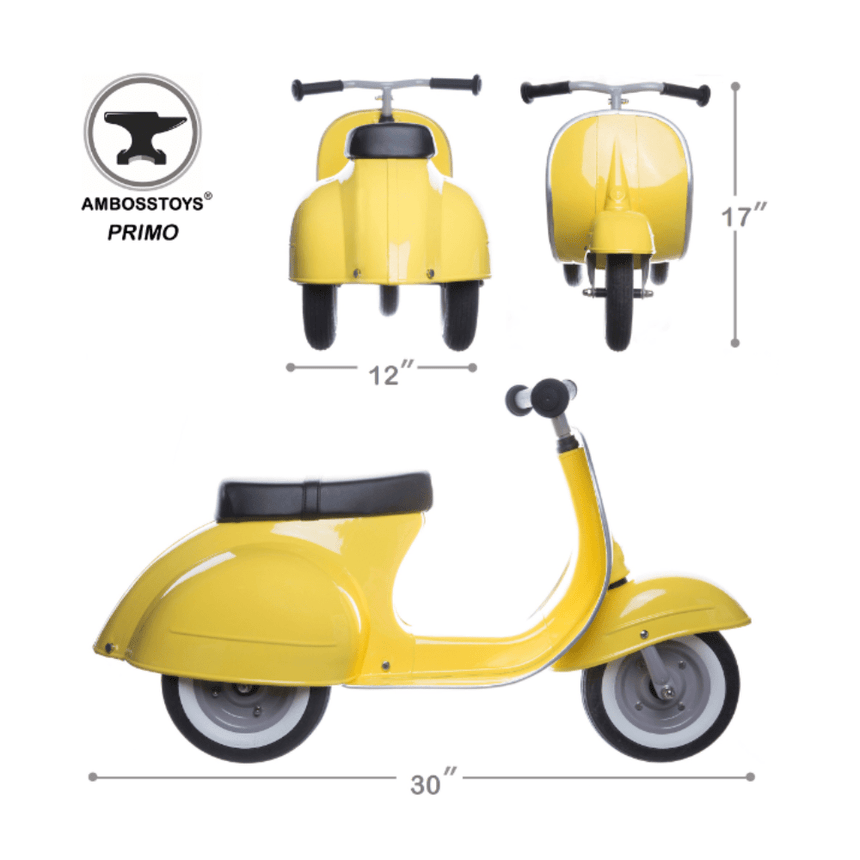 Ambosstoys Primo Classic Yellow Ride-On  (Leather Seat)