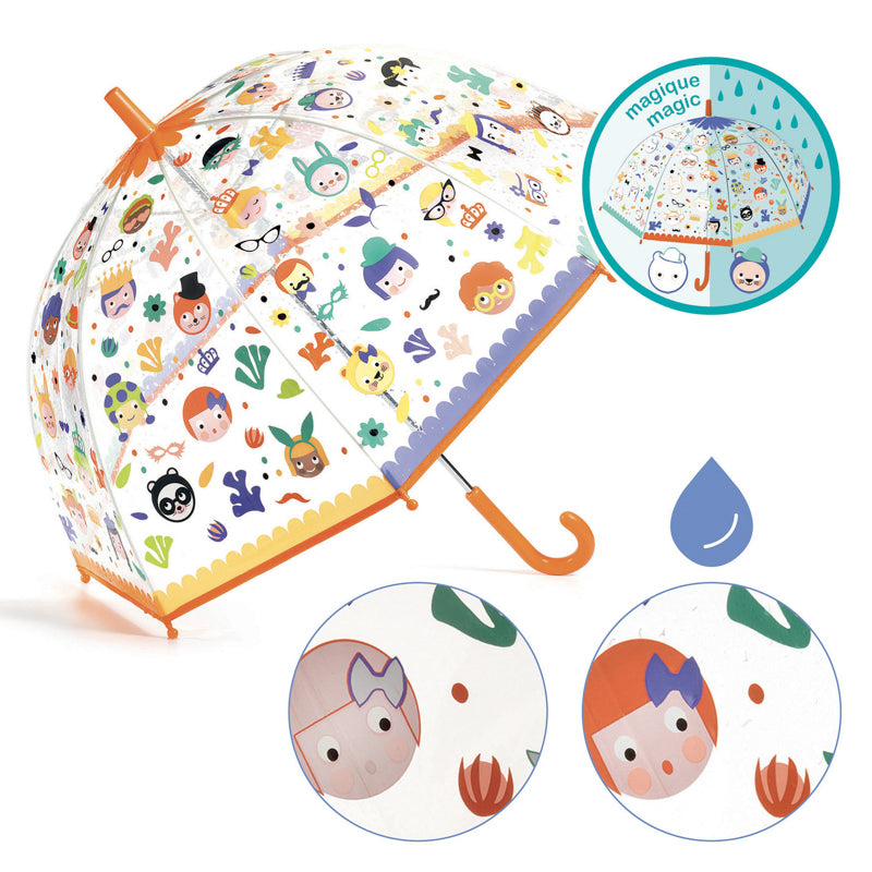 Djeco Faces Colour Change PVC Child Umbrella