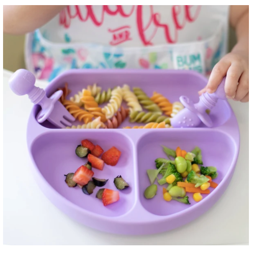 Bumkins Silicone Grip Dish - Lavender