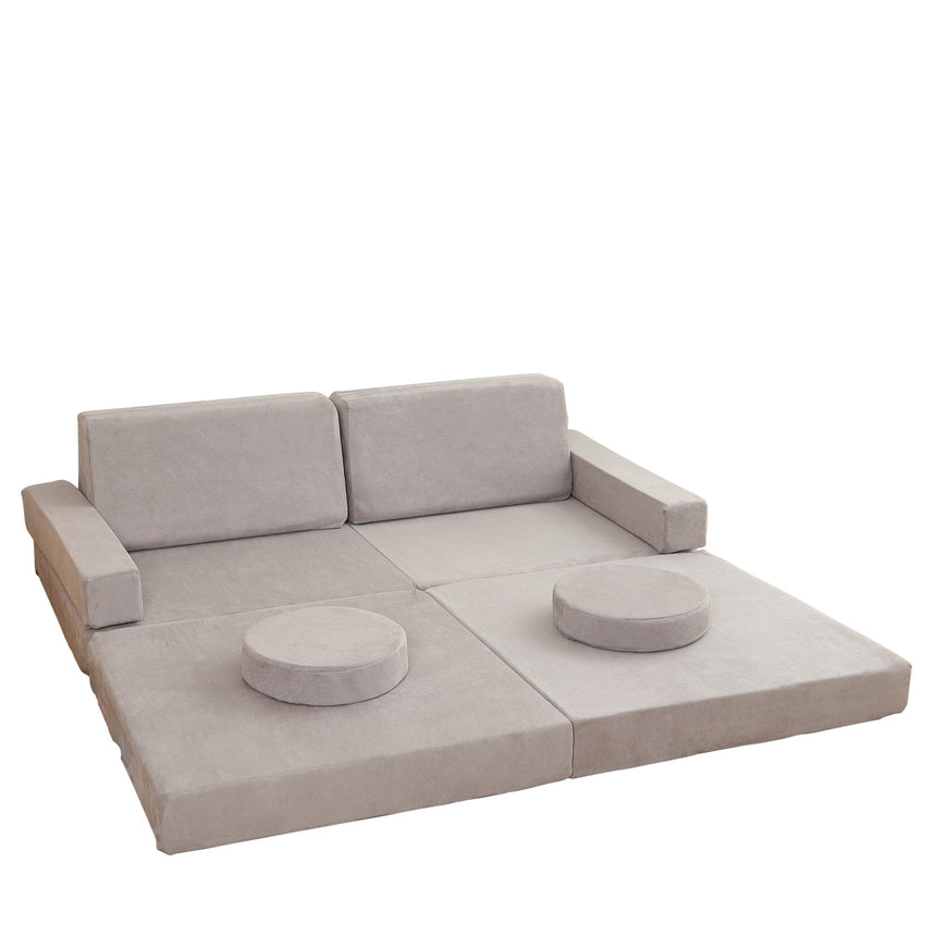 All 4 Kids Ethan 10 PCS Play Couch - Grey