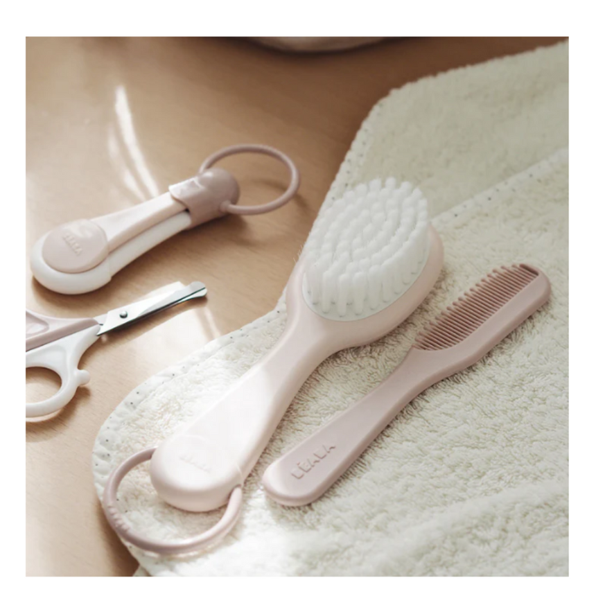 Beaba Baby Brush & Comb - Old Pink