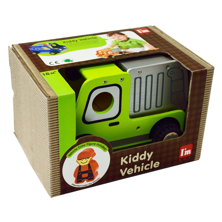 I'm Toy Deluxe Wooden Kiddy Vehicle - Garbage Truck