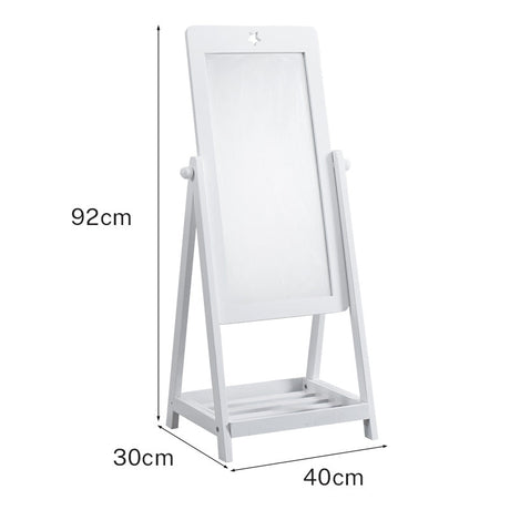 ALL 4 KIDS Gloria white kids room standing mirror, gallery view