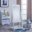 ALL 4 KIDS Gloria white wooden standing mirror for kids bedroom, front product view