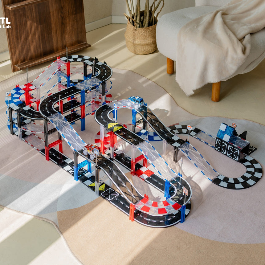 MNTL Classic Magnetic Track Car Set 101 Pcs