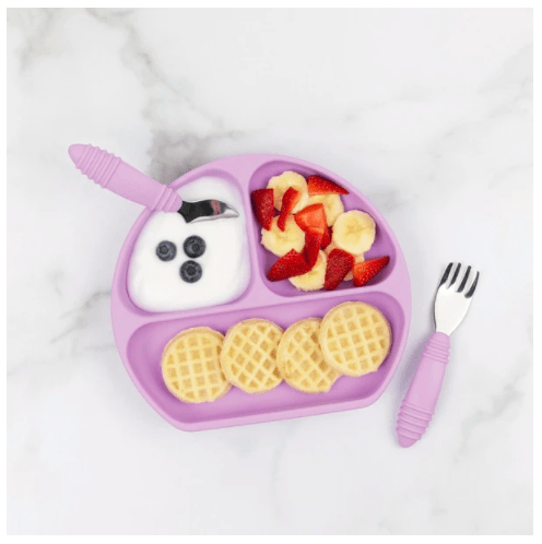 Bumkins Silicone Grip Dish - Lavender