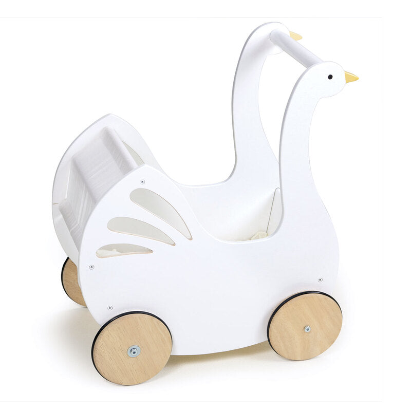 Tender Leaf Toys Doll's Sweet Swan Pram