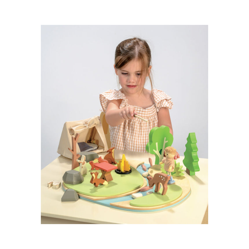 Tender Leaf Toys Pretend Wildlife Camping Play Set