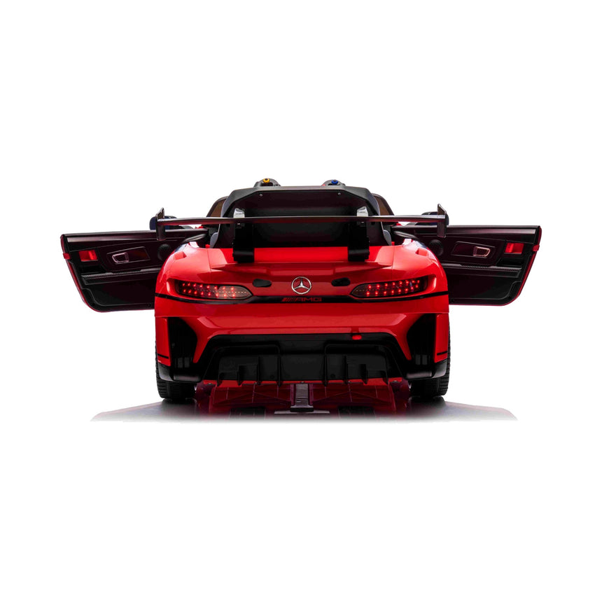 Wheel and body detail on All 4 Kids BBH-033 Mercedes-Benz AMG GT3 EVO kids electric ride-on car