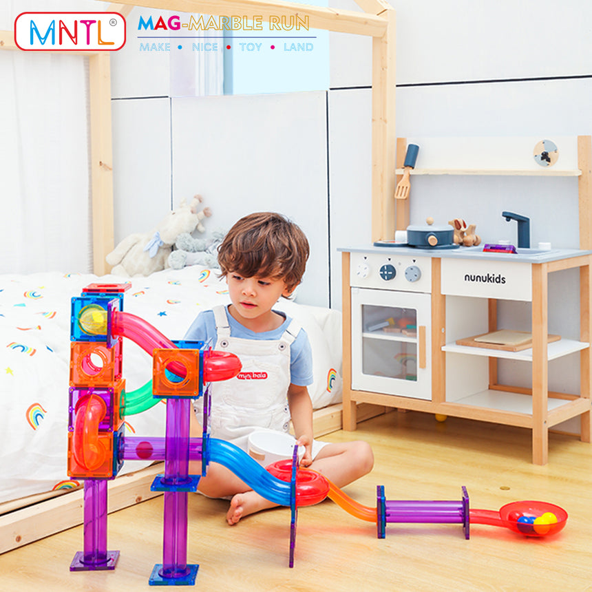 MNTL Magnetic Tiles Marble Run 100 Pcs Set