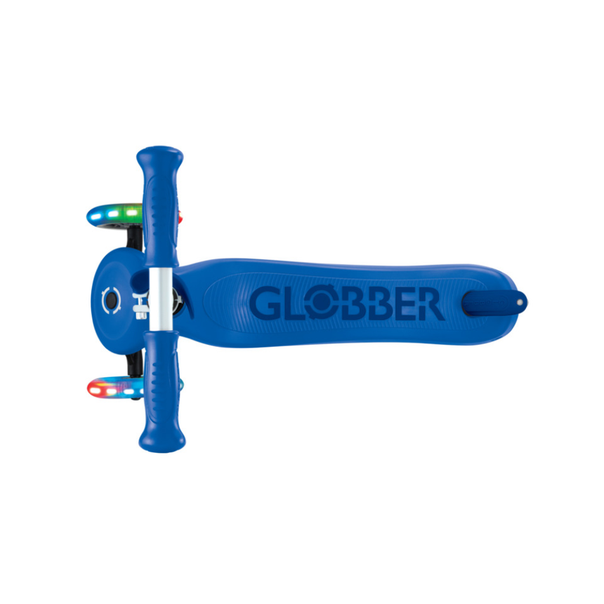Globber Go Up Sporty Lights Convertible Scooter - Navy Blue/ Dark Navy Blue