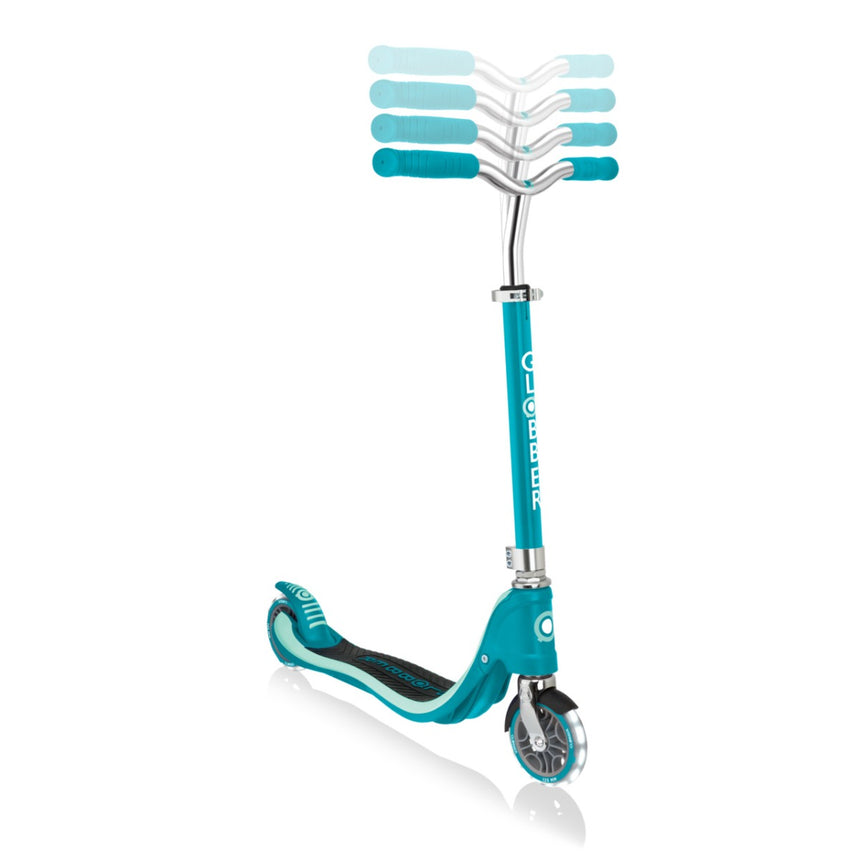 Globber FLOW 125 Wcooter with Light Up Wheels - Teal