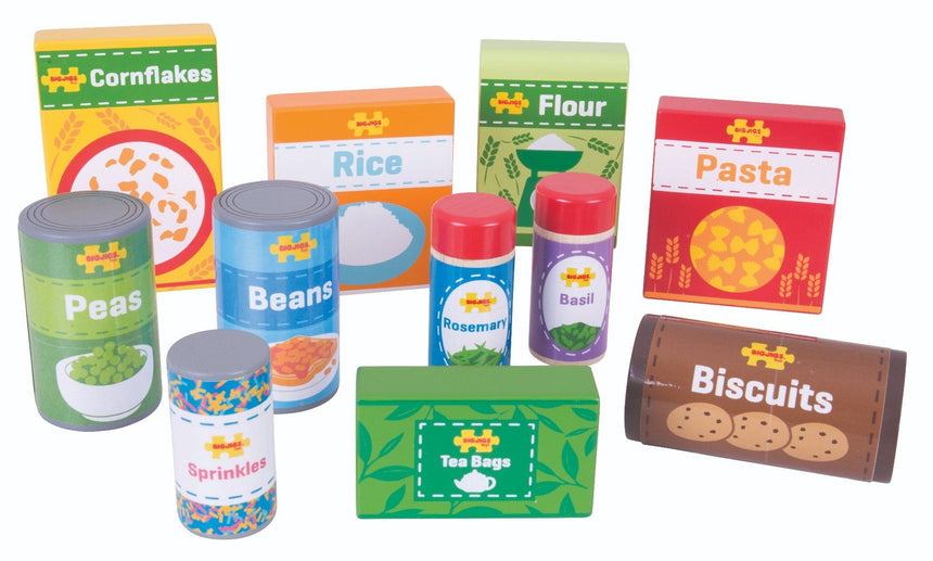 Bigjigs Toys Pretend Cupboard Groceries