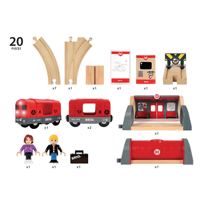 BRIO Metro Railway Set 20 pieces