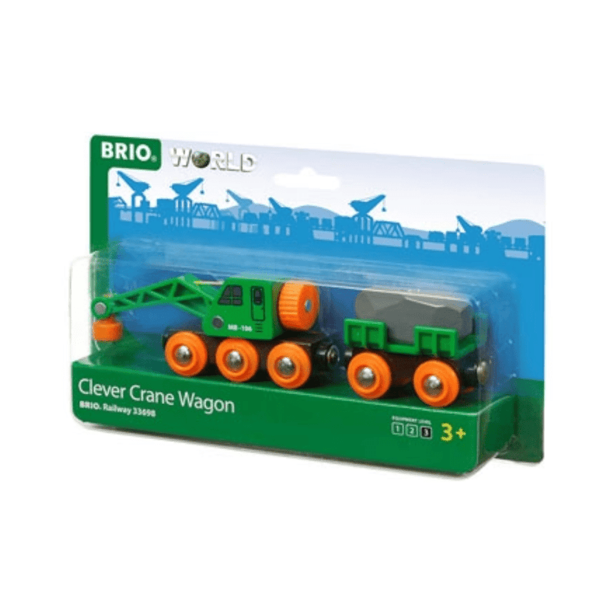 BRIO - Clever Crane Wagon 4 Pieces