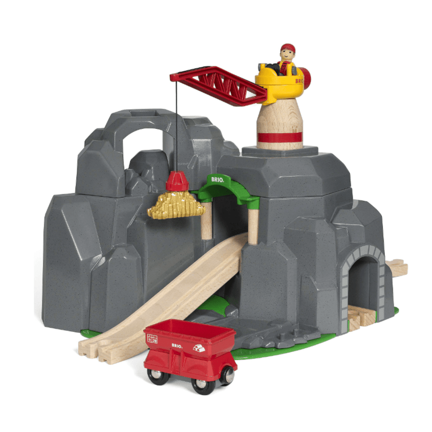 BRIO Crane and Mountain Tunnel 7 pieces