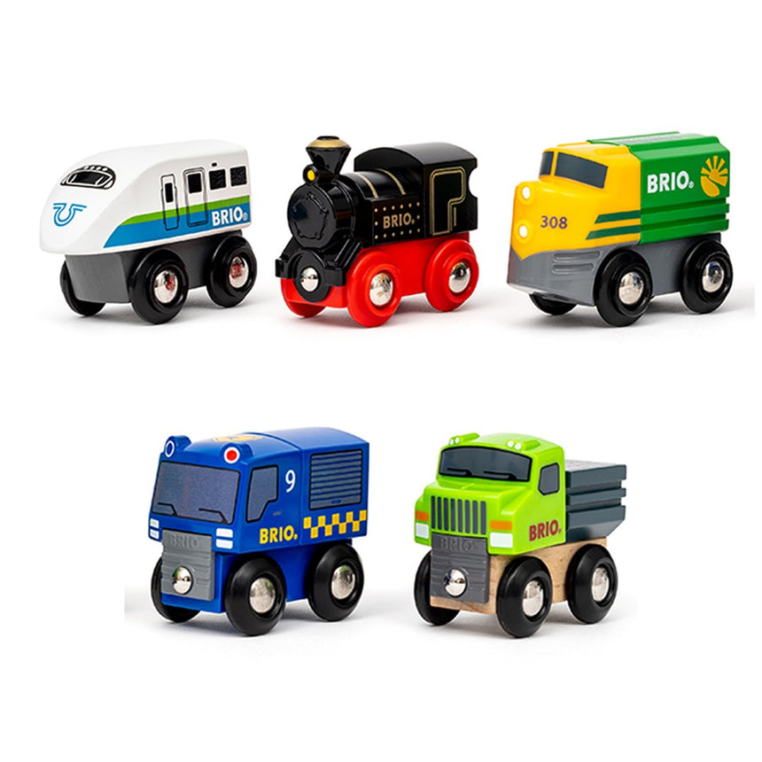 BRIO Train - 5 Pieces Mini Trains & Vehicles