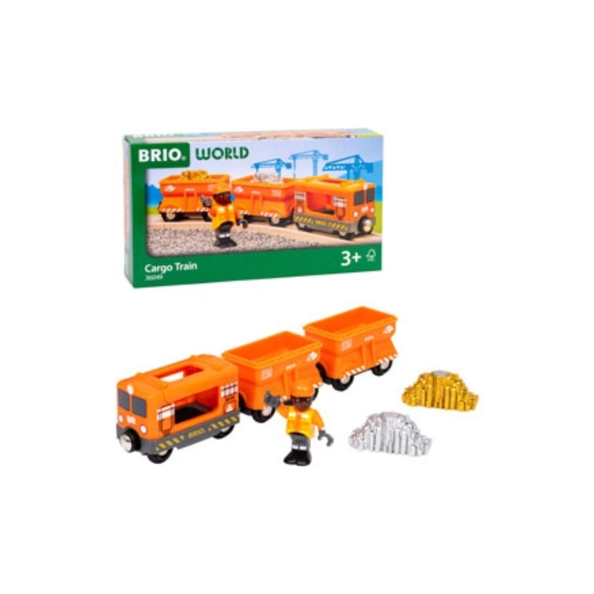 BRIO - Gold Cargo Train 6 Pieces