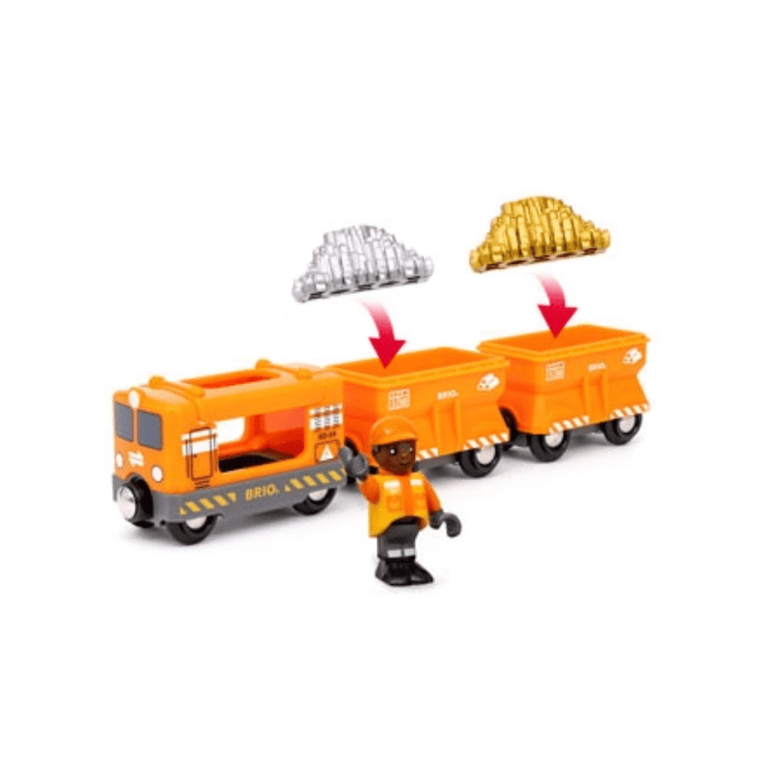 BRIO - Gold Cargo Train 6 Pieces