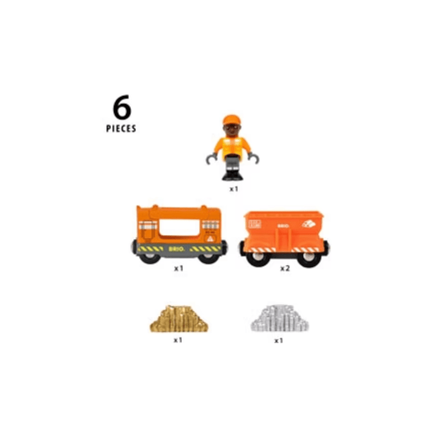 BRIO - Gold Cargo Train 6 Pieces