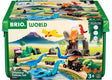 BRIO Dinosaur Deluxe Set 45 pieces wooden train set with erupting volcano and dinosaurs