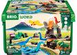 BRIO Dinosaur Deluxe Set 45 pieces wooden train set with erupting volcano and dinosaurs