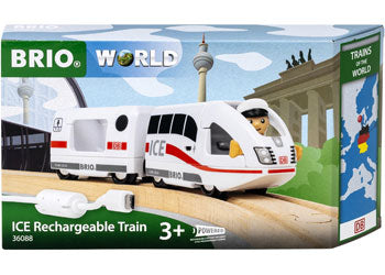BRIO ICE Rechargeable Train 3 pieces battery powered wooden high speed train