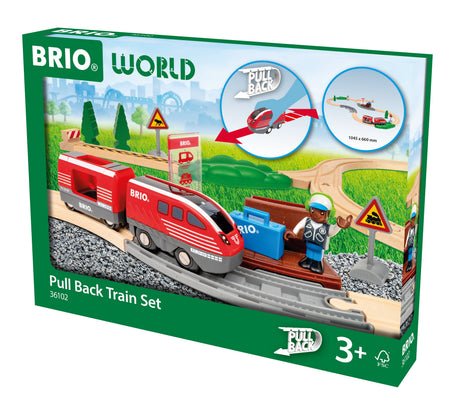 BRIO Pullback Train Set 28 pieces battery-free motorised wooden train – view 6