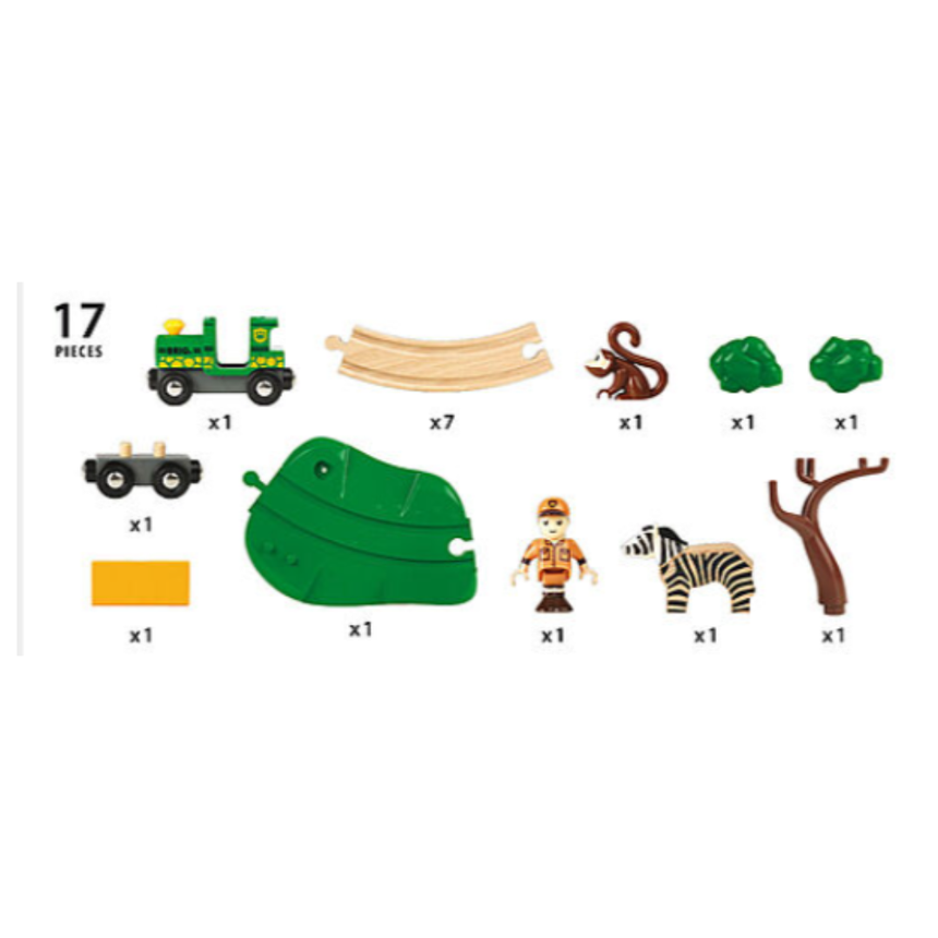 BRIO Safari Railway Set 17 pieces