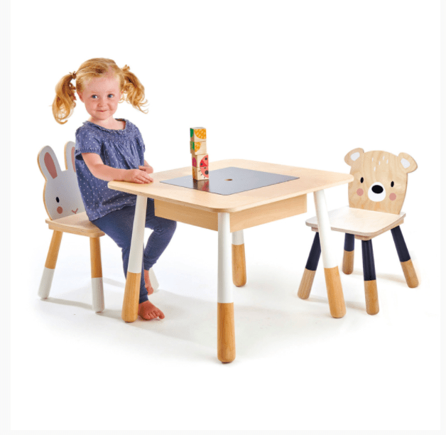 Tender Leaf Toys Kids Wooden Forest Table and 2 Chairs