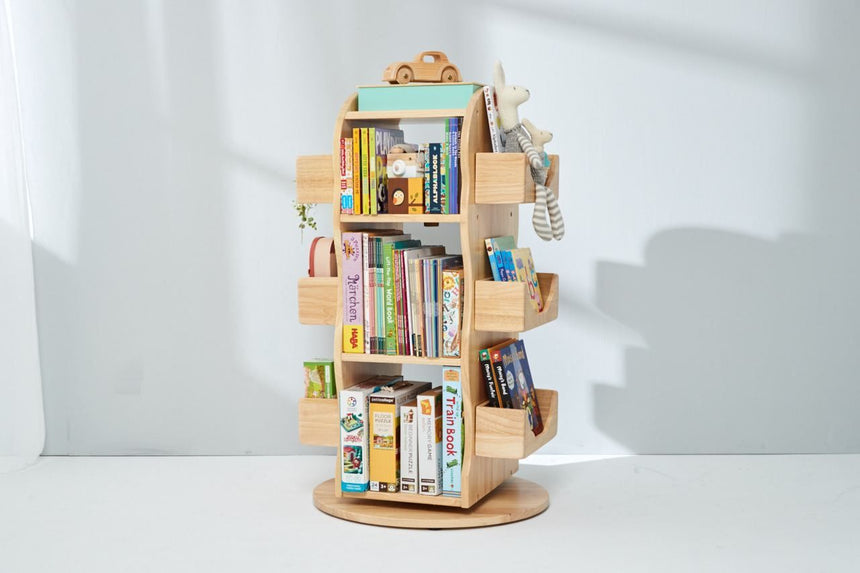 Bunny Tickles Revolving Solid Wood Bookcase
