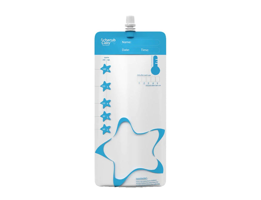 Cherub Baby Reusable Thermosensor Breast Milk Bags 50 Uses (10pk)