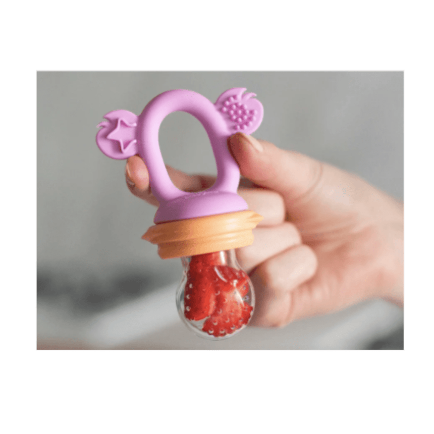 Cherub Baby Silicone Fresh Food Feeder & Teether Peach  Blush