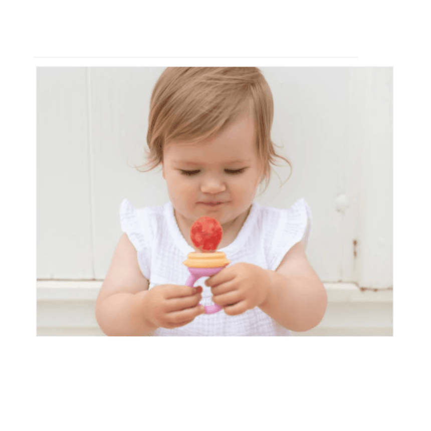 Cherub Baby Silicone Fresh Food Feeder & Teether Peach  Blush