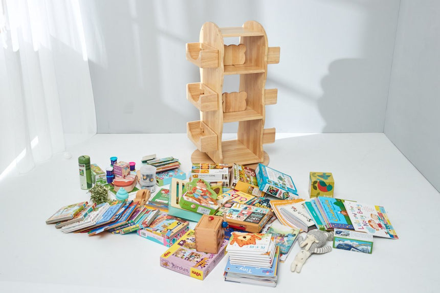Bunny Tickles Revolving Solid Wood Bookcase