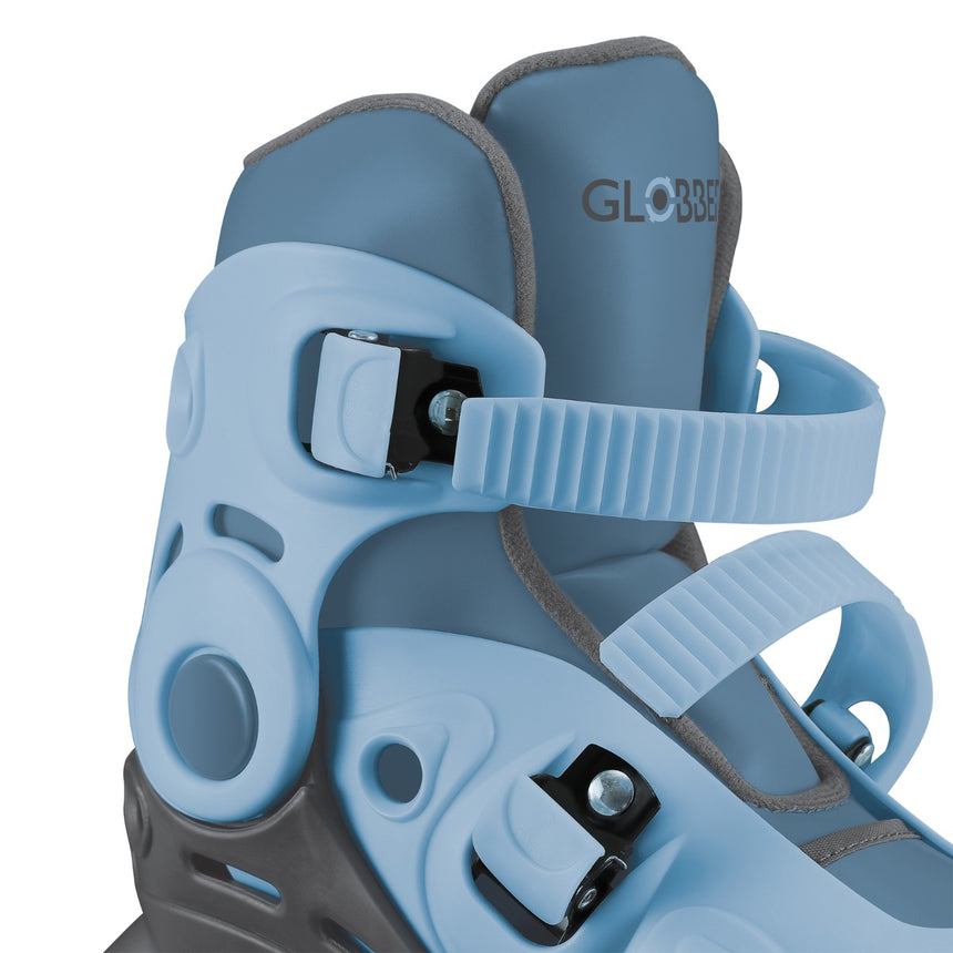 Globber 2 in 1 Learning Inline Roller Skates  for Toddlers: Size 26-29 - Ash Blue