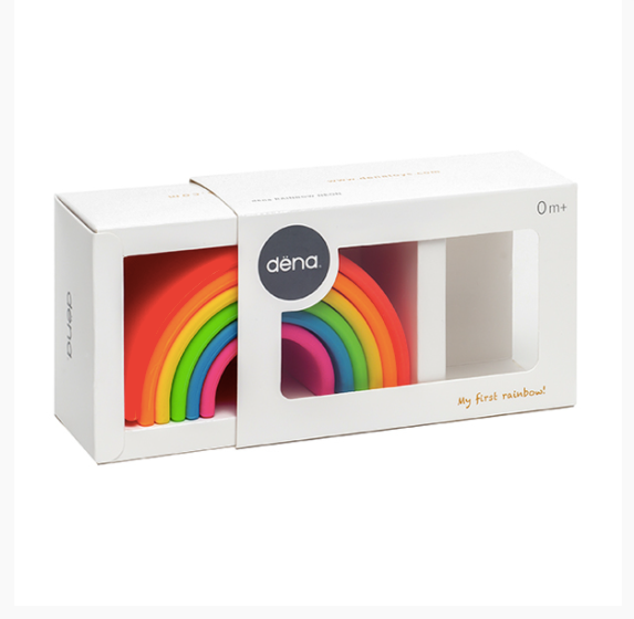 Dena Toys 6pc Neon Rainbow Stacking Toy