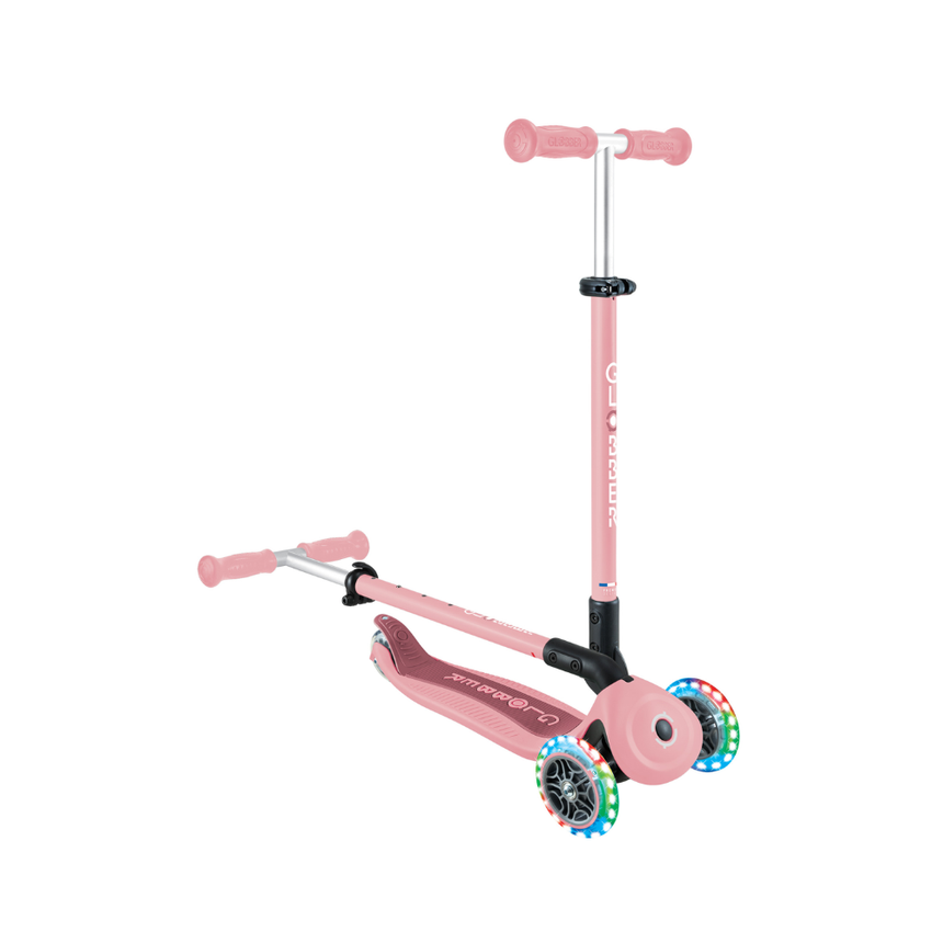 Globber Go Up Active Lights 360 Scooter - Pastel/Deep Pink