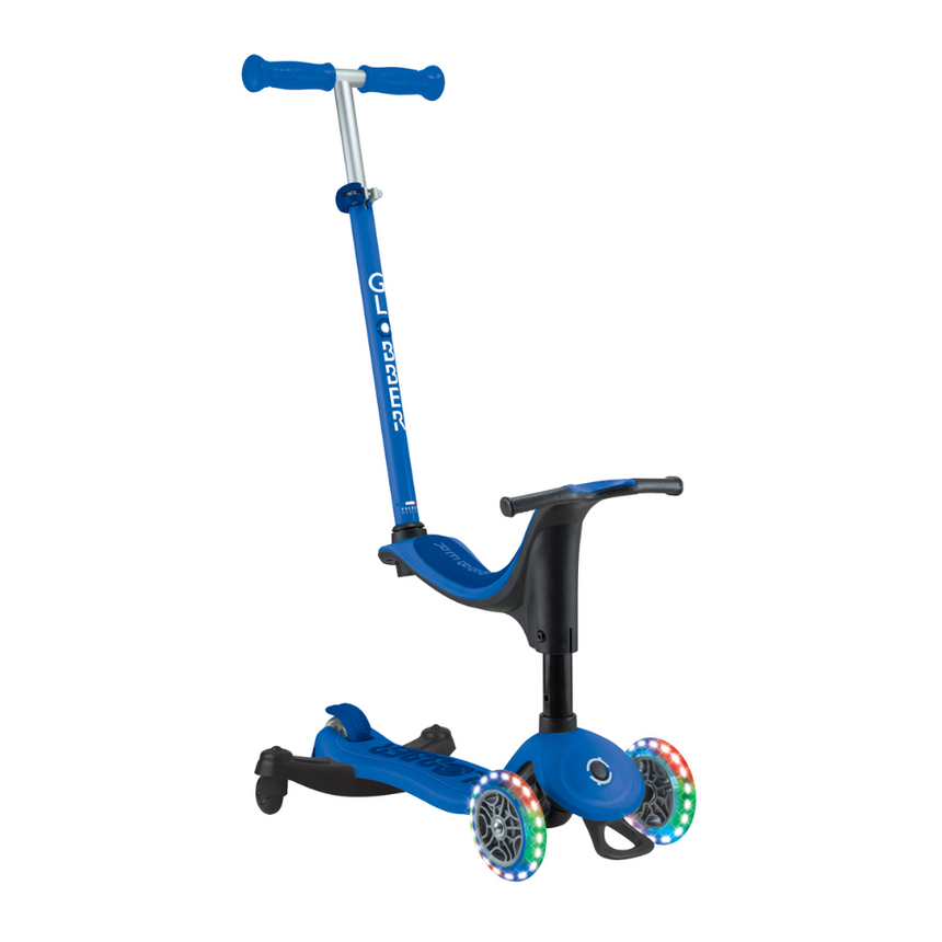 Globber Go Up Sporty Lights 360 Scooter - Navy/Dark Blue