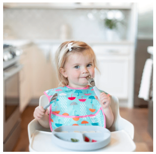 Bumkins Spoon and Fork - Grey