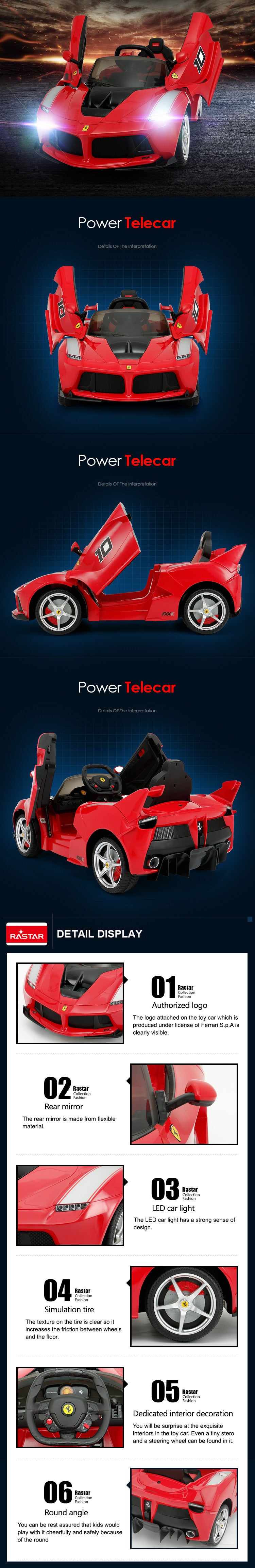 Rastar Licensed Ferrari Laferrari (2.4g) Ride On Car
