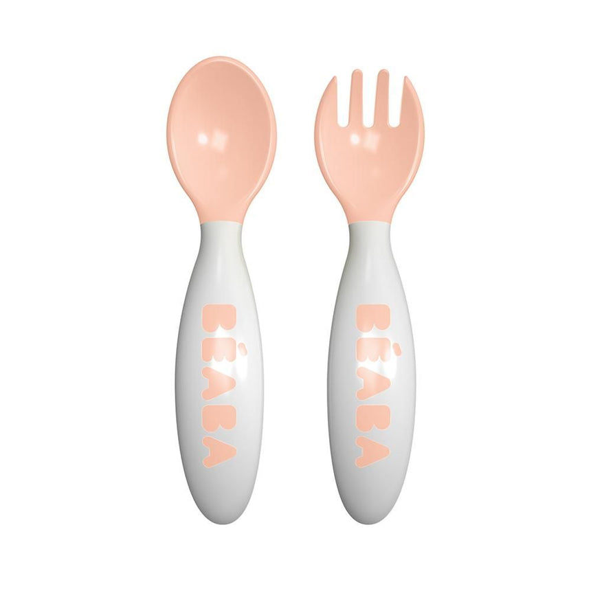 Beaba 2nd Stage Training Fork & Spoon - Nude