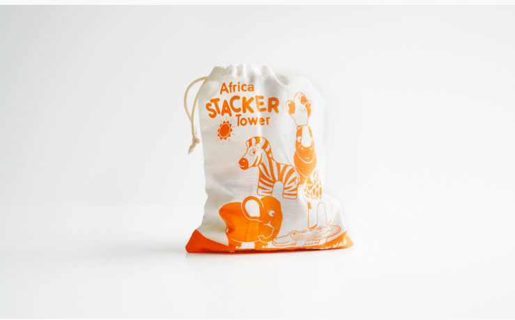 Le Toy Van Petilou Africa Stacking Tower & Bag