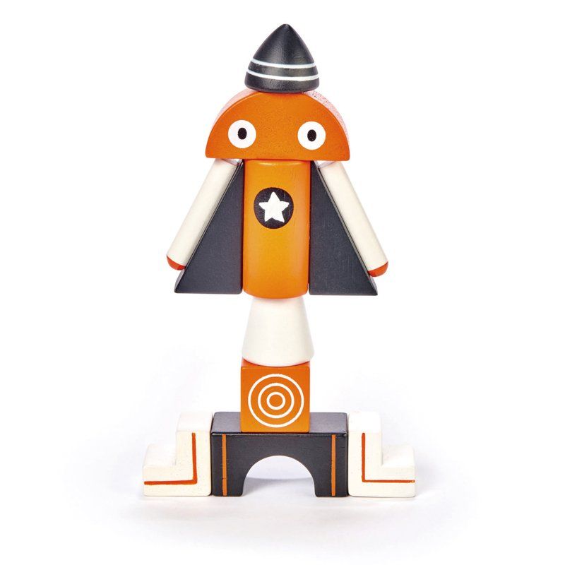 Tender Leaf Toys 12 pc Wooden Galaxy Magblocks Set