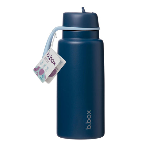 B.Box 1L Insulated Flip Top Drink Bottle - Midnight