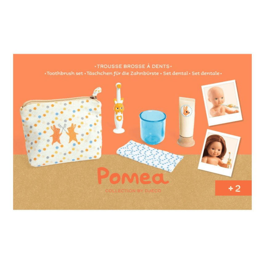 Djeco Lovely Doll Pomea 5 piece Doll Toothbrush Set