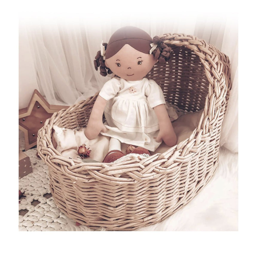 Bonikka Cecilia Linen Doll with Brown Hair